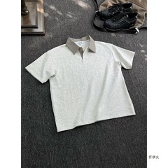 cleanfit老钱风polo衫短袖男夏季感痞帅学生空气层T恤