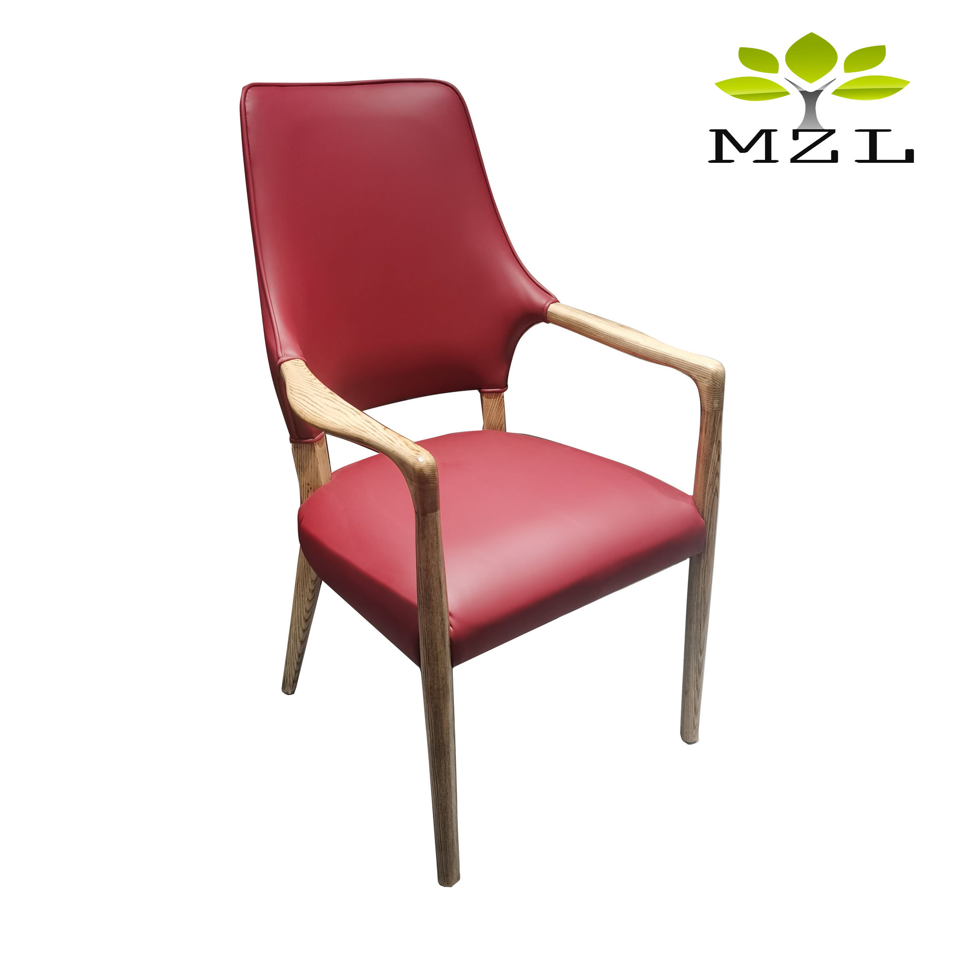 厂家批发实木白蜡木框架PU皮餐椅酒店包房配套电动餐桌椅子