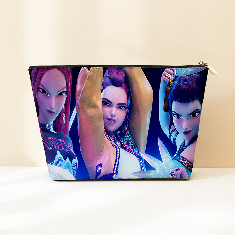 Explosión transfronteriza PU cuero caza de brujas bolsa de almacenamiento impermeable bolsa de maquillaje portátil bolsa de almacenamiento con cremallera bolsa pequeña