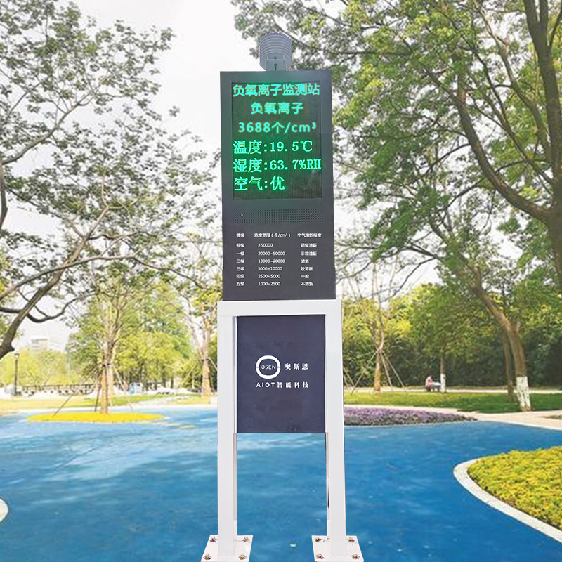 自然生态民宿负氧离子监测宣传显示屏 康养基地负氧离子检测仪