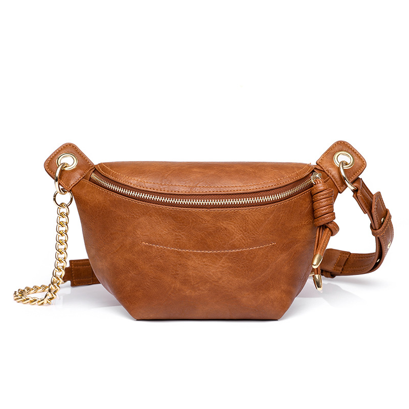 zhenli bag women's fashion messenger bag retro new PU chest bag commuter bag small group waist bag women's bag wholesale