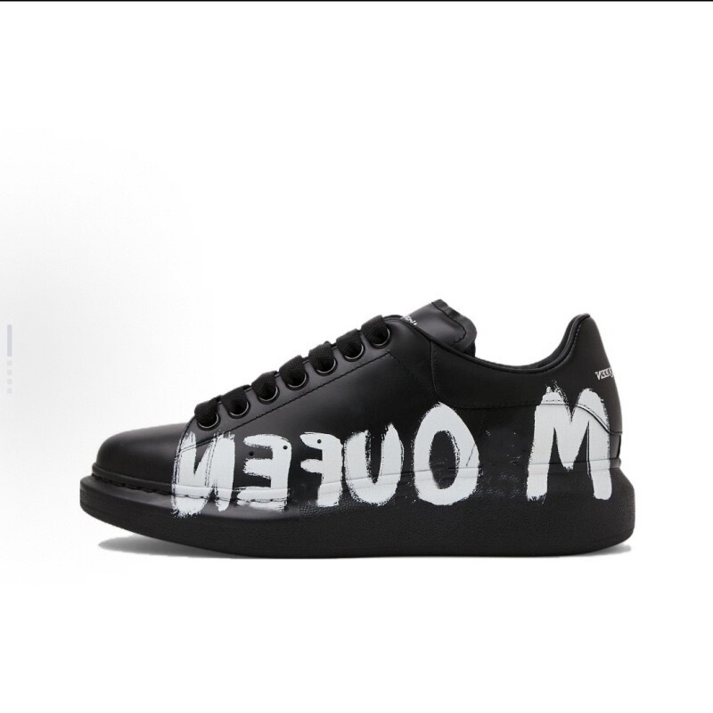 High-end cross-border export McQueen white sneakers with platform soles and internal height increase, unisex versatile casual couple's sneakers High-end cross-border export McQueen white sneakers with platform soles and internal height increase, unisex versatile casual couple's sneakers