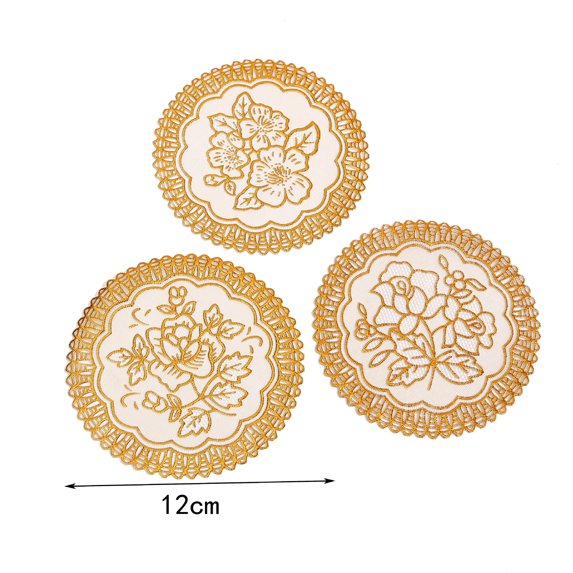 Posavasos de PVC transfronterizos, almohadilla de aislamiento redondo de bronceado europeo, almohadilla de mesa cuadrada, almohadilla desechable para el hogar, almohadilla para cilindro de cenizas