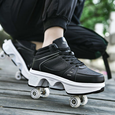 Heelys children Autumn and winter adult Roller shoes student Deformation shoes Two wheels the skating shoes girl Wheel shoes