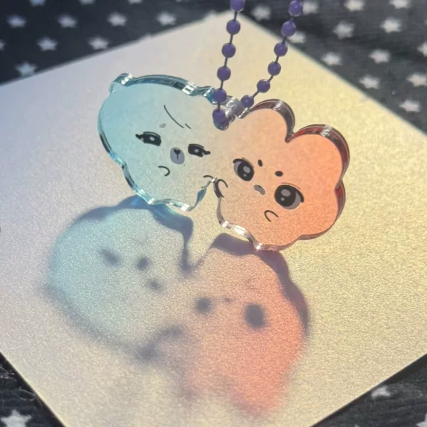 New Lumu merchandise: self-made pig-rabbit double figure in ins style, creative and cute acrylic Q-version desktop decoration pendant
