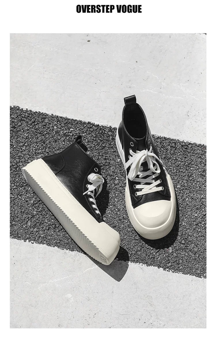 Baskets ShoeVault Big Toe décontractées, style américain urbain, semelle épaisse rehaussante, derby pour homme, collection 2025, polyvalentes et idéales pour les trajets quotidiens._voghion.com