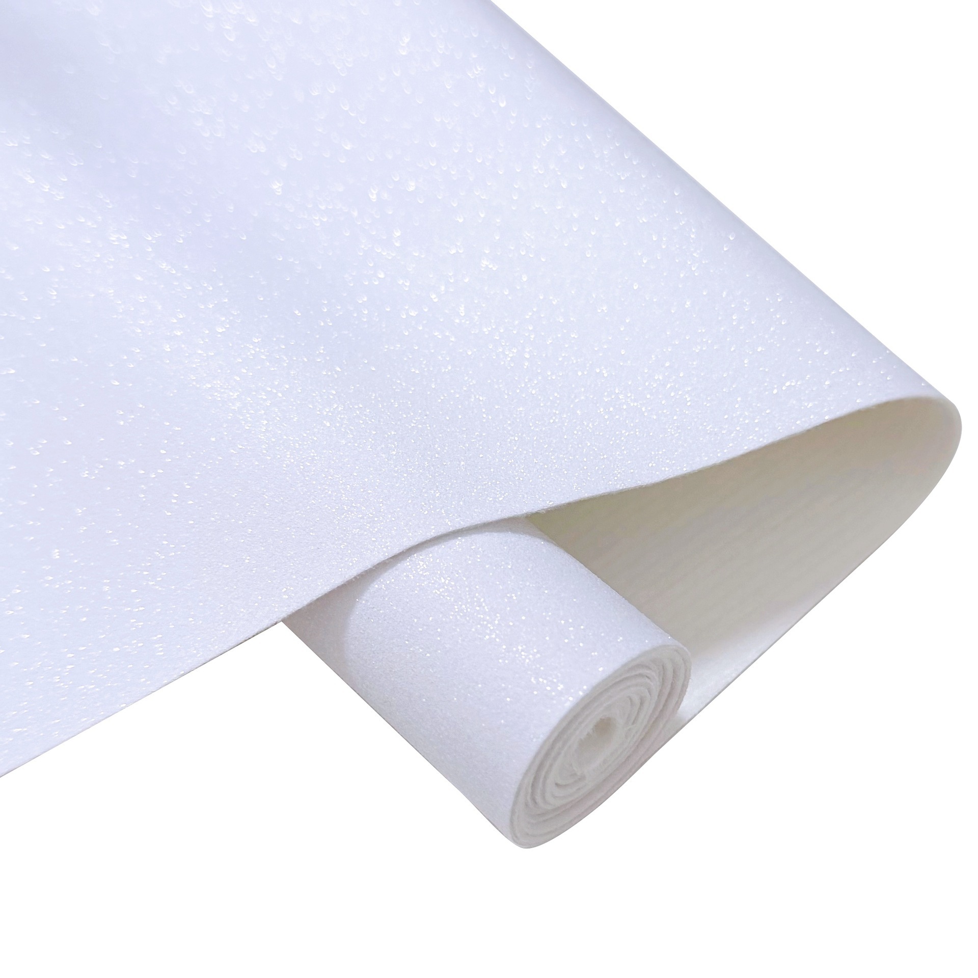 Imitation cotton velvet transparent white (super fine glitter)