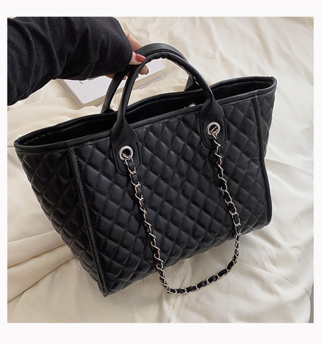 European and American Lingge cross-border women's bag  new large-capacity chain bag, fashionable and versatile hand-carrying shoulder tote bag