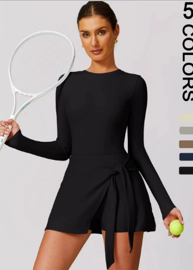 Sports quick dry tennis overall for leisure, yoga clothing for gym, protective underware, beautiful back, fitted