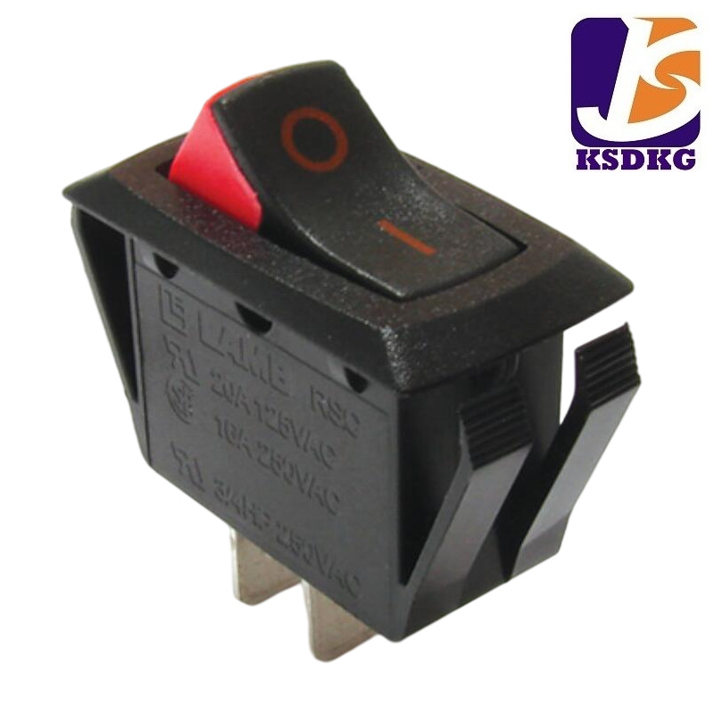 直销带灯船型开关250V 油烟机翘板开关 厂家销售船型开关2脚