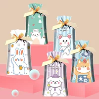 Мешочек на шнурке с рисунком из мультфильма, упаковка для конфет, снежинок, кондитерских изделий, молоко, дата, нуга, торт, подарок, маленькая сумка, самозапечатывающаяся ручной работы