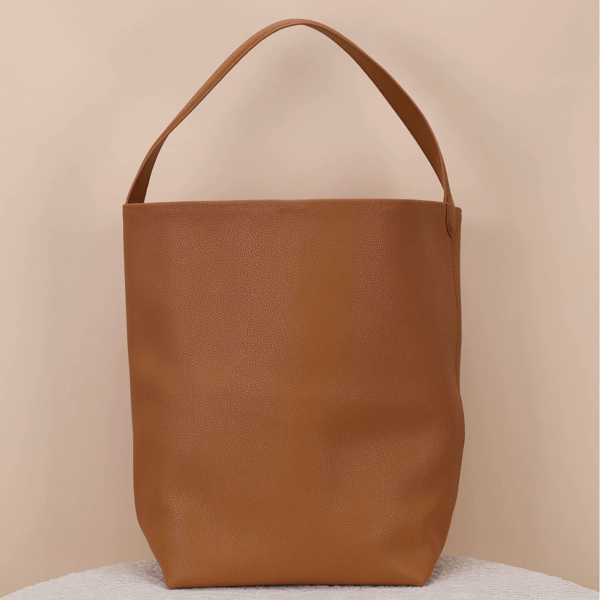 Женская сумка 2025: новая модель, сумка-ведро из натуральной кожи с узором «личи», модная повседневная сумка-тоут большой вместимости, на одно плечо, подмышечная сумка