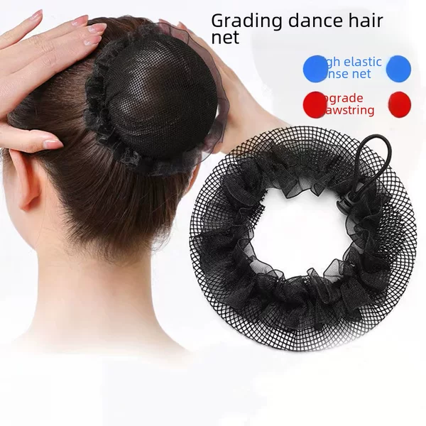 Dance Grade Examination Hair Net Female Professional Flight Attendants Nurse Hair Coil Net Bag Children's Hair Coil Head Flower Hair Bag Summer