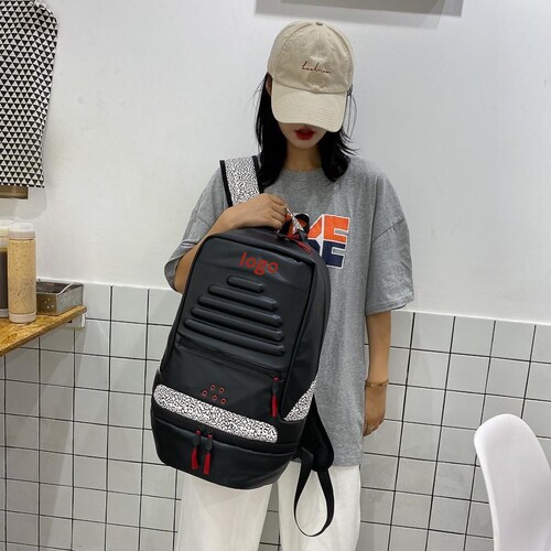 Chic Cement Burst Crack Men's and Women's Basketball Sports Backpack University Backpack Large Capacity Casual Dual Shoulder Bag