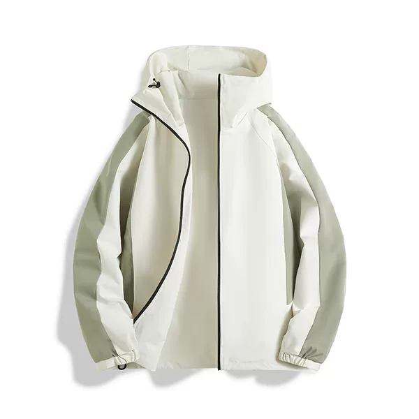Two-way zipper jacket for men and women, suitable for spring and autumn, reversible, outdoor sports and mountaineering top, waterproof and windproof casual coat