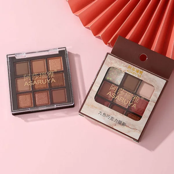Asha Reya high quality Chocolate Nine-color Eye Shadow Earth Color Matte Brown Student Beginner Makeup