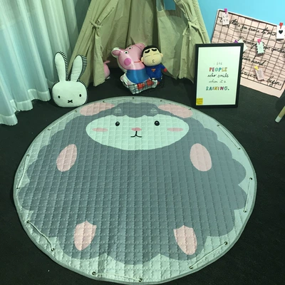 Floor Mat Round Outing Children's, Avtomobil döşəmə paspasları - gray-sheep-diameter-15m-thickness-1cm