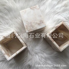ロマンチックな天然宝格夫婦の豪華な石の燭台の器の家庭の寝室のレストランのテーブルのろうそくの杯の雰囲気の装飾の置物