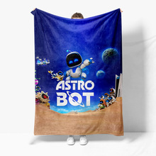 3D新品宇宙机器人 astro bot 午睡毯法兰绒印花保暖睡觉空调毛毯