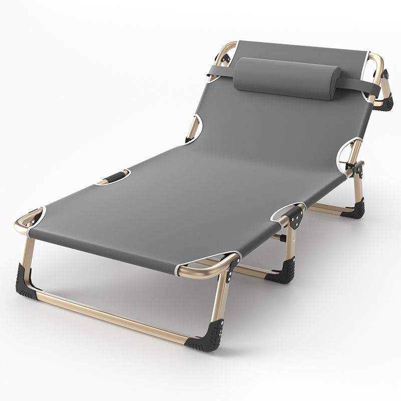Cama plegable, pausa para el almuerzo individual, siesta de oficina, escolta, sillón reclinable simple de doble uso, perezoso portátil, fábrica, venta al por mayor