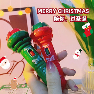Cross-border children's projection flashlight baby educational toys Santa Claus luminous early education pattern Christmas gift