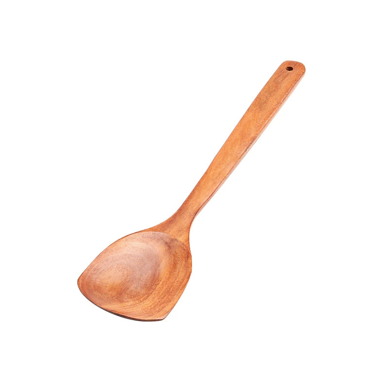 Wholesale solid wood non-stick spatula, high temperature resistant Burmese rosewood whole wood paint-free cooking long-handled mahogany spatula