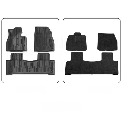Right-Hand Drive Byd Sealion: Universal Foot Pad - lhd-left-hand-drive-hiace-07-ev-5-seat-tpe-floor-mats-carpet-surface-all-tpe-special-car