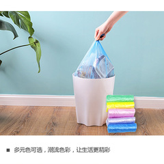 Point-cut flat mouth trash bags, new material disposable colorful plastic trash bags for home, 5 packs wholesale
