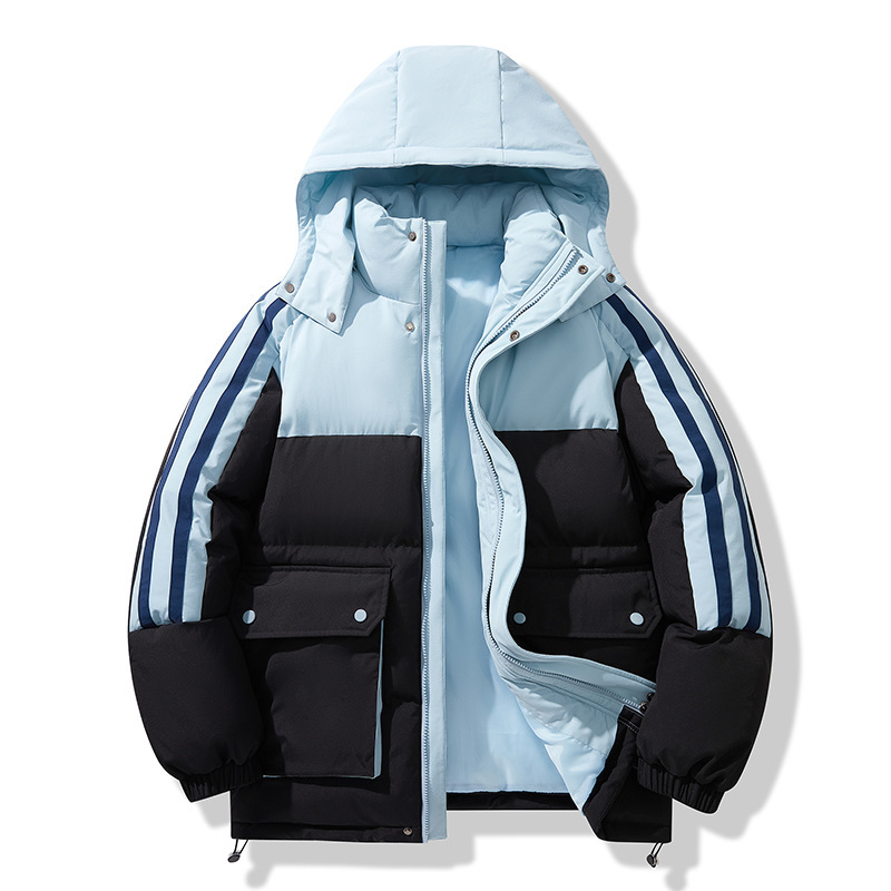 カップルの綿の服の大きいポケットのストライプは色を合わせて帽子のファッションのブランドを分解することができます。|undefined