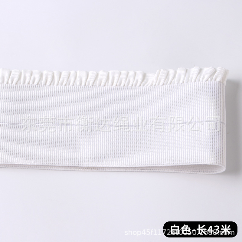 Inventario de 7CM elástico plegable roscado de cordón de auricular con pantalones de cintura y falda de vestido de borde de peldaño inferior
