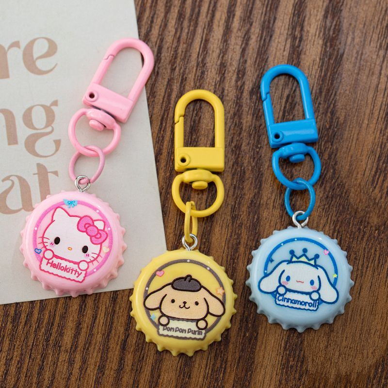 Cubierta de botella de dibujos animados llaveros ins corazón de una niña lindo Jade Gui perro colgante de resina de amigos pequeños regalos accesorios diy