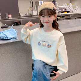 女童卫衣秋装2026新款儿童春秋季洋气时髦长袖大童装女孩韩版上衣