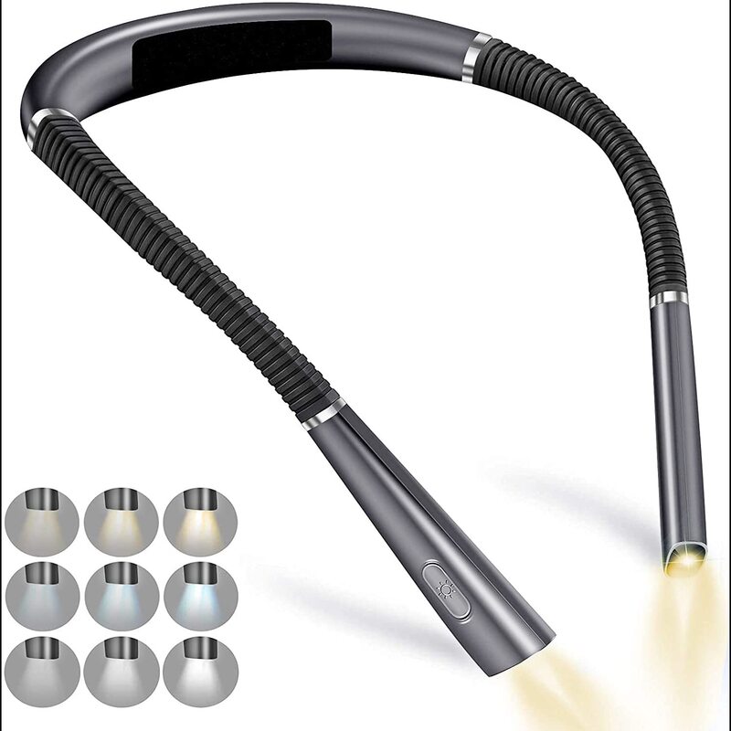Spot Cross-Border Amazon Night Reading Led Lighting Book Lamp USB Charging Three-Color Foldableing Double-Headed Hanging Neck Reading Lamp Spot Cross-Border Amazon Night Reading Led Lighting Book Lamp USB Charging Three-Color Foldableing Double-Headed Hanging Neck Reading Lamp