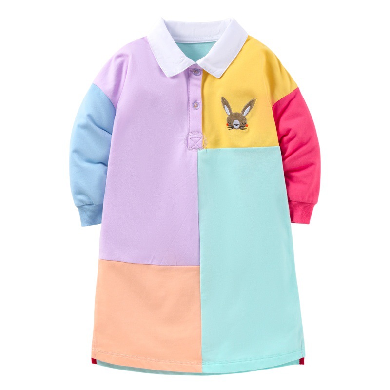 Little Maven niñas falda otoño europeo y americano bebé niñas niños falda costura puro algodón niñas vestido