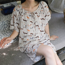 睡衣女夏天棉绸卡通可爱短袖家居服人造棉可外穿甜美少女遛弯套装