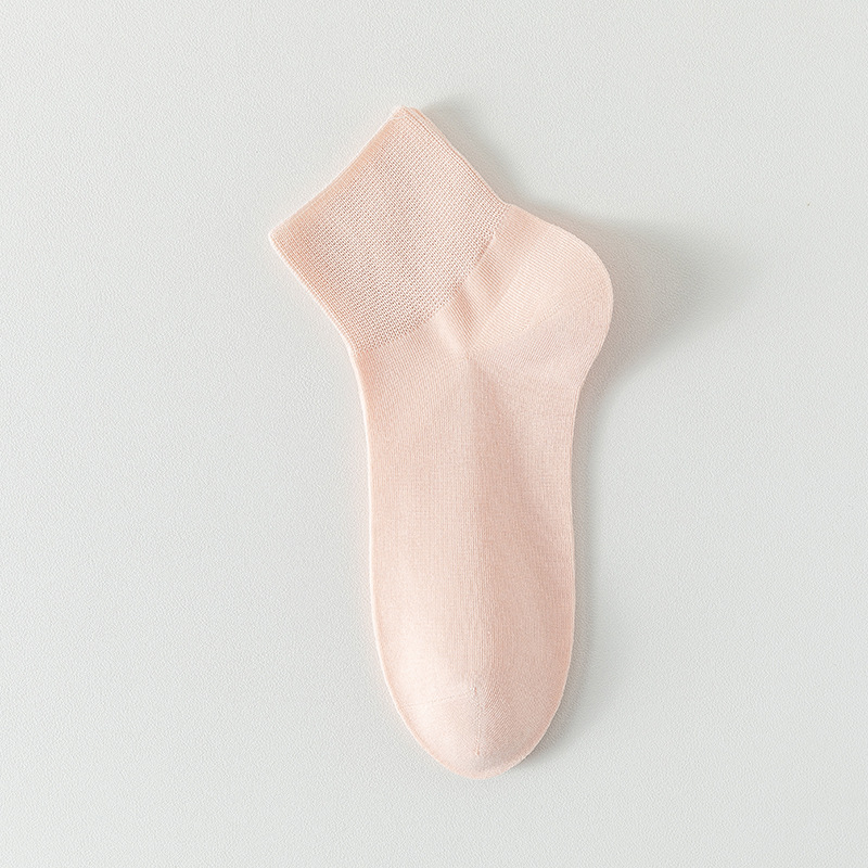 Calcetines de algodón de color sólido, calcetines de verano de mujer, calcetines sin costura, calcetines de mes, calcetines de paquete independiente, calcetines sueltas de color caramelo