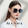 New lady sunglasses metal fashion big frame plain sunglasses LS319 driving anti -strong light glare polarizer