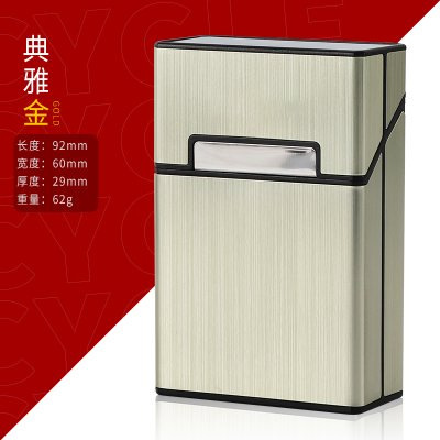 ホットセール、20本入りフリップトップメタルシガレットケース、ポータブルアルミニウム合金、耐圧性、防湿性、ソフトおよびハード、シガレットケースに収納可能|undefined