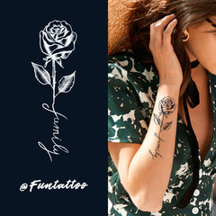 Internet celebrity ins style juice herbal tattoo stickers for women simple lines anti-real stickers Korean waterproof stickers semi-permanent
