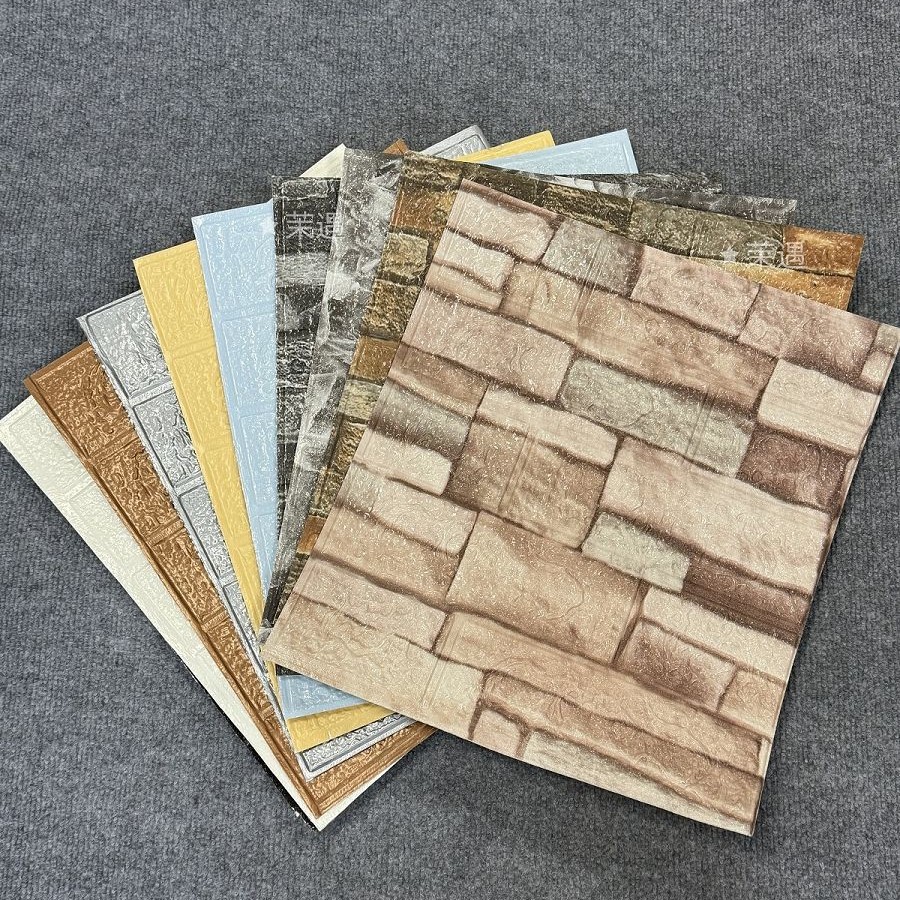 Transfronterizo 3D pared estereoscópica ladrillo autoadhesivo papel de pared espuma XPE 35 * 38.5 tamaño pequeño decoración autoadhesivo decoración de pared