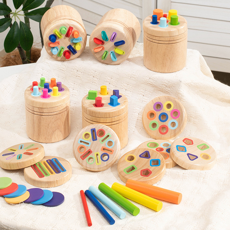 Cross-Border Children's Educational Color Classification Cup Baby Color Recognition Counting Stick Kindergarten Montessori Early Education Classification Bucket