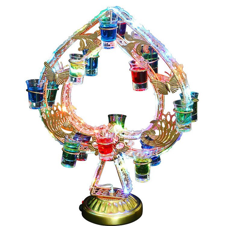 Zuochang espadas creativas cóctel rack LED espíritus portavasos bar KTV portavasos luminosa titular de la taza de la bala