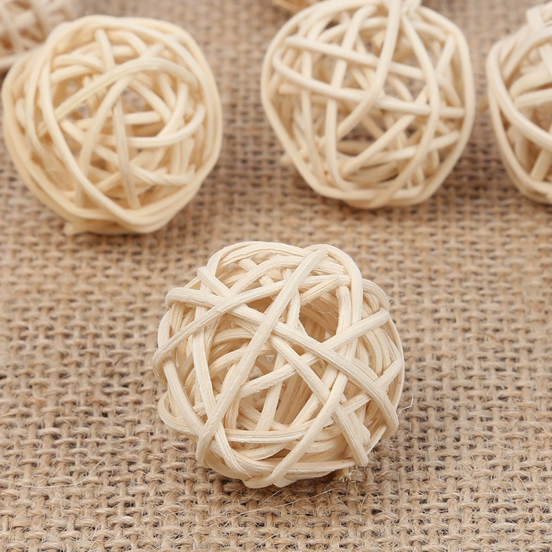 Натуральный цвет 3 см/см ротанг Дерево Ароматерапия летучие аксессуары игрушки для домашних животных декоративный шар завод тканые украшения