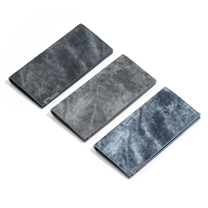 Polyurethane long ultra thin wallet for leisure