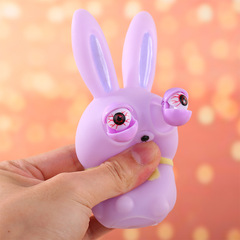 Internet celebrity cartoon pop-eyed decompression bunny with erect ears pinching and squeezing and staring to decompress and vent small toys wholesale