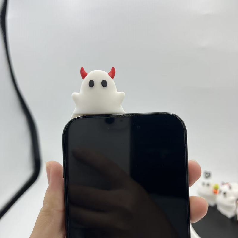 Ghostees Mystery Phone Buddy鬼魂南瓜粘贴式手机装饰小雕像桌面|undefined