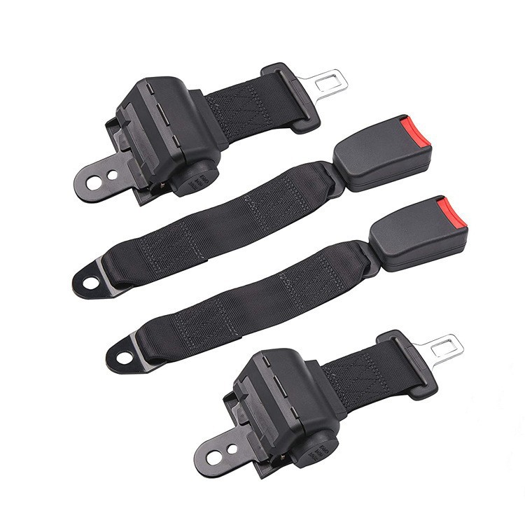 Forklift Bus Seat – Gaofe Car seat belt - 2-half-closed-retractors-2-35cm-webbing-bases-black