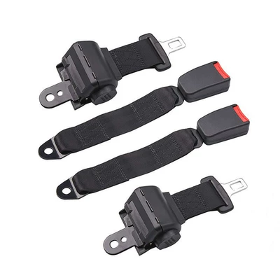 bus school bus engineering – Car seat belt - 2-semi-closed-retractors-2-35cm-webbing-bases-black