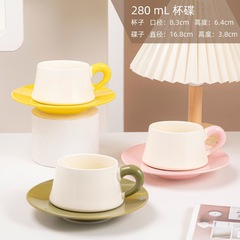 フランスコーヒーカップセットクリエイティブセラミックラテカップレストラン家庭用アフタヌーンティー朝食カップ卸売り