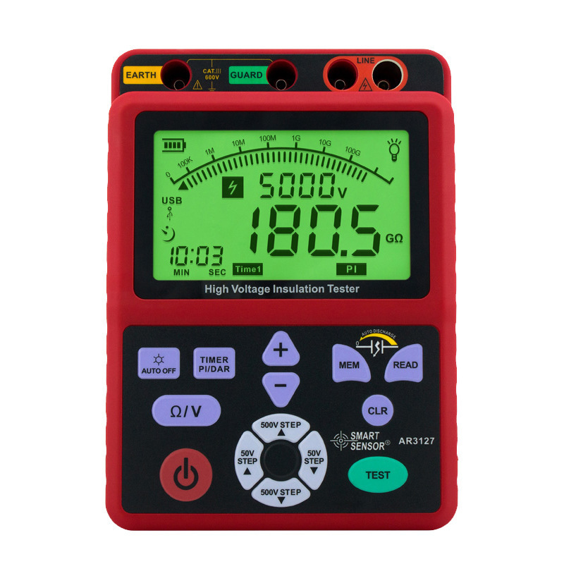 希玛AR3127 便携式高压绝缘电阻表 电子摇表 数字兆欧表